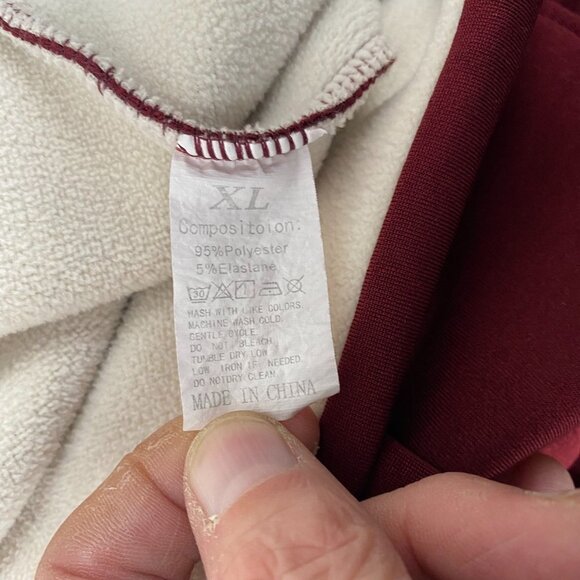 Fashion Branded Woman's Joggers In Maroon & Royal Blue XL Size Polyester Stretch - Picture 5 of 11